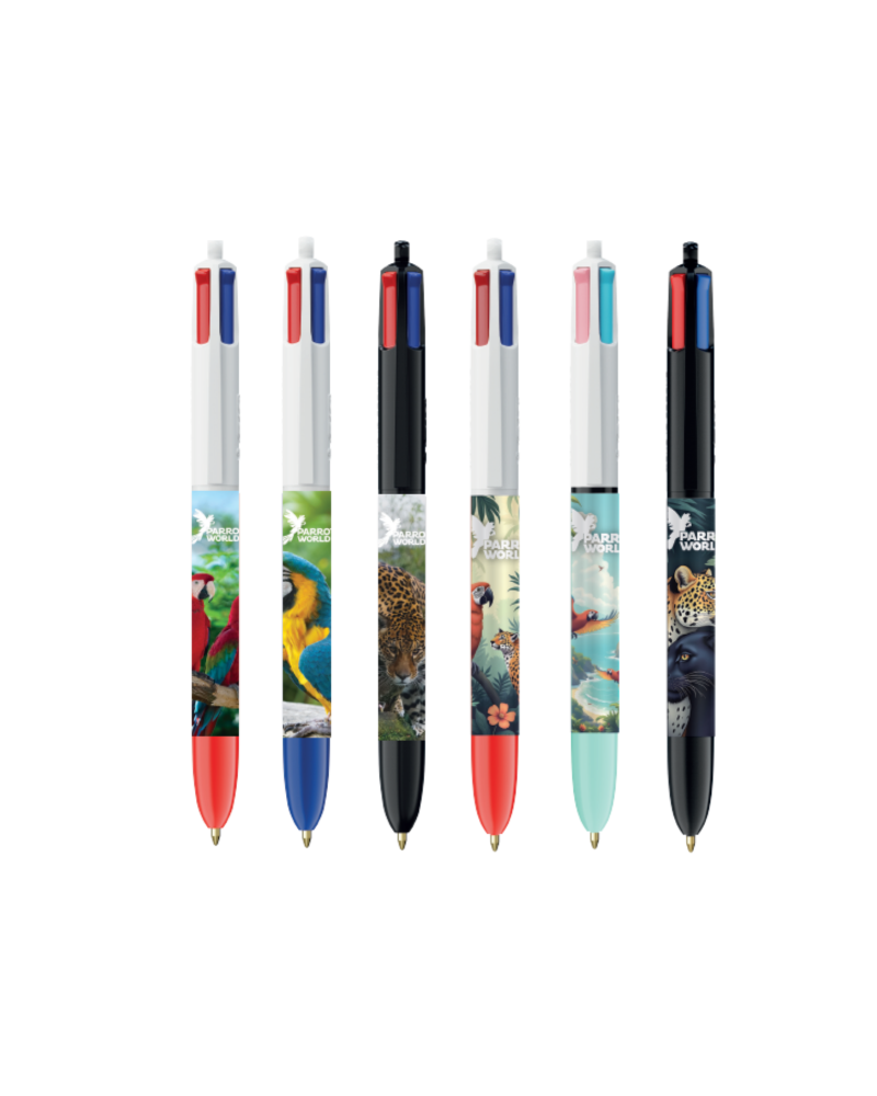 Stylos 4 couleurs Parrot World