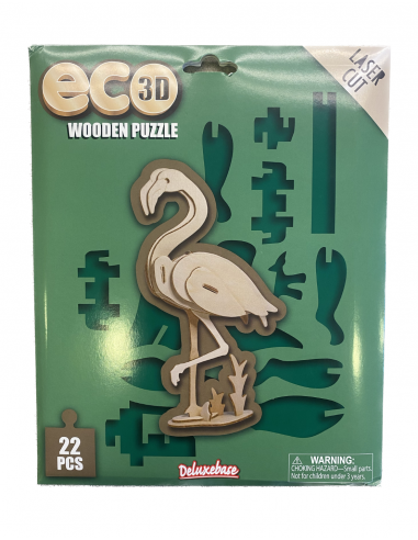 Eco puzzle 3D Flamant rose