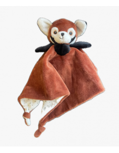 Doudou couverture Panda roux