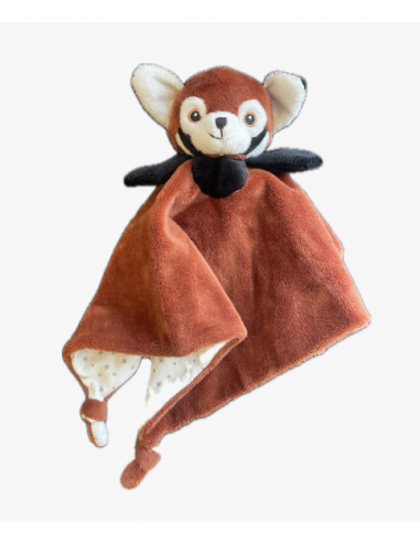 Doudou couverture Panda roux