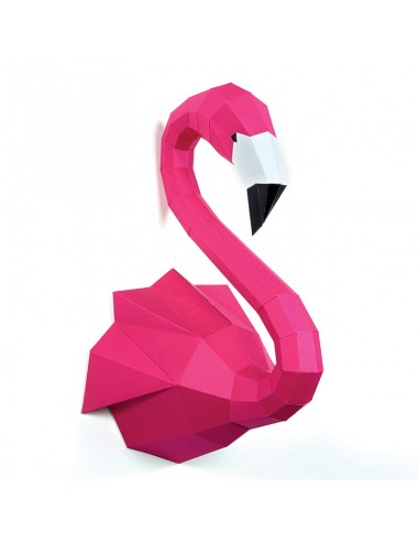 Flamant rose en papier 3D - Trophée